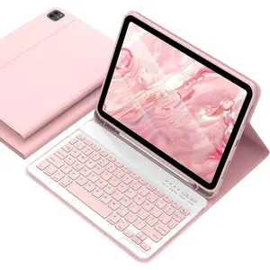 for iPad Air 11 inch Case with Keyboard (M4/M3/M2, 2026/2025/2024), iPad Pro 11 inch Air 5th 4th Generation Case with Keyboard, Folio Cover for iPad Pro 11 (4th/3rd/2nd/1st), Light
