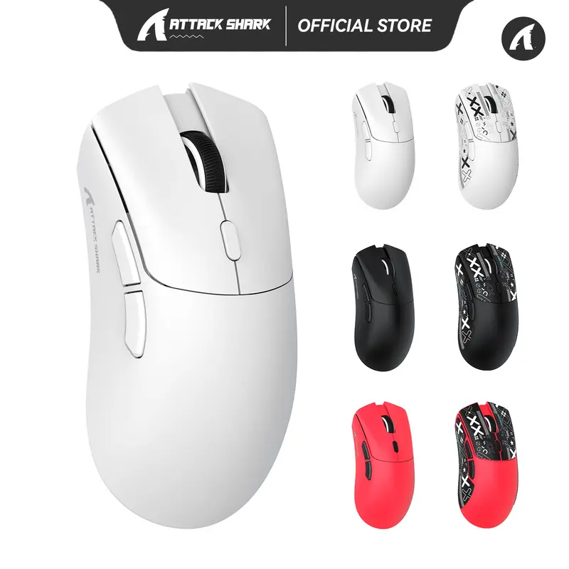 ATTACK SHARK R1 Wireless Gaming Mouse 59g SUPERLIGHT Mouse, PixArt PAW3311 Gaming Sensor, Bluetooth/2.4G Wireless/Wired