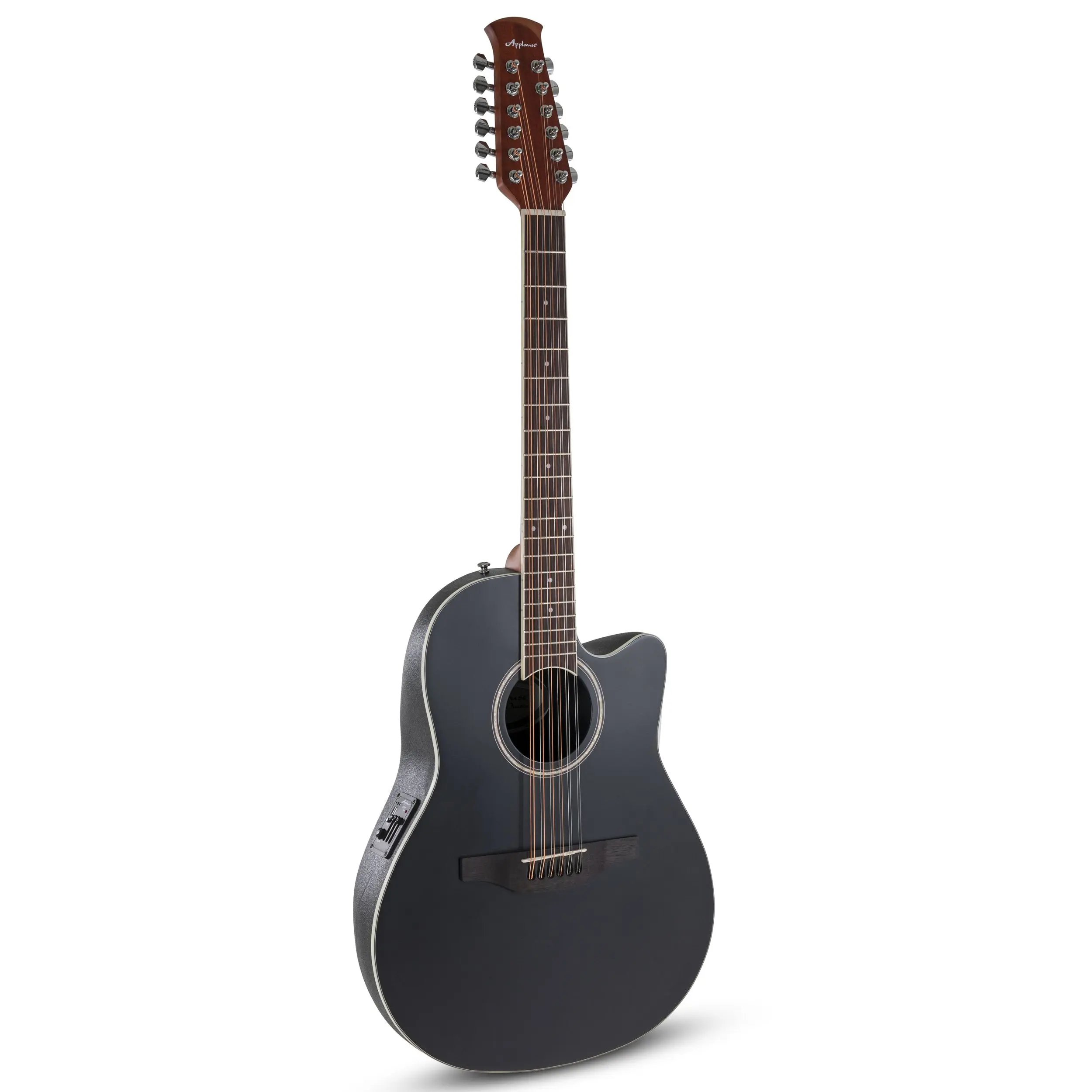 Applause E-Acoustic 12-String Acoustic Electric Guitar Black Satin Applause E-Acoustic 12-String Acoustic Electric Guitar Black Satin