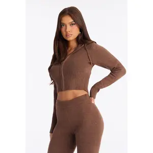 CozyCash Sweater Zip Up Hoodie - Chestnut CozyCash Sweater Zip Up Hoodie - Chestnut