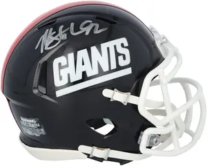 Michael Strahan New York Giants Autographed Riddell 1980-1999 Throwback Speed Mini Helmet - Fanatics Authentic Certified