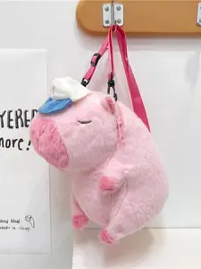 Cute Capybara Plush Backpack, Fashion Crossbody Bag, Stylish Crossbody Bag, Adjustable Crossbody Bag, Fashionable Crossbody Bag, Multifunctional Storage Pouch, Travel School Use, Perfect Gift for Family Friends, Cross Body Bags