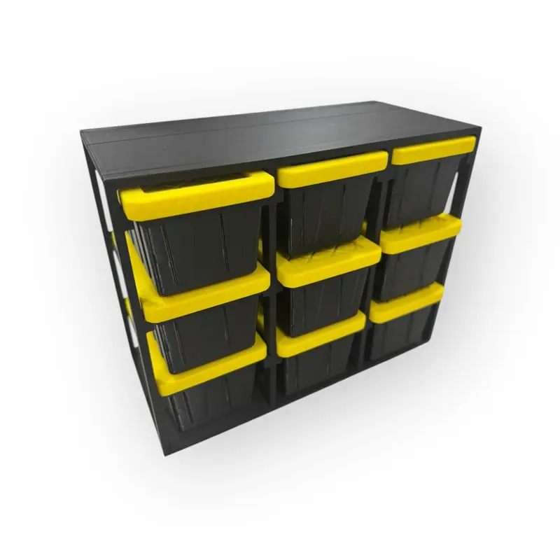 9 Bin Mini Storage Shelf Organizer with Bins Included
