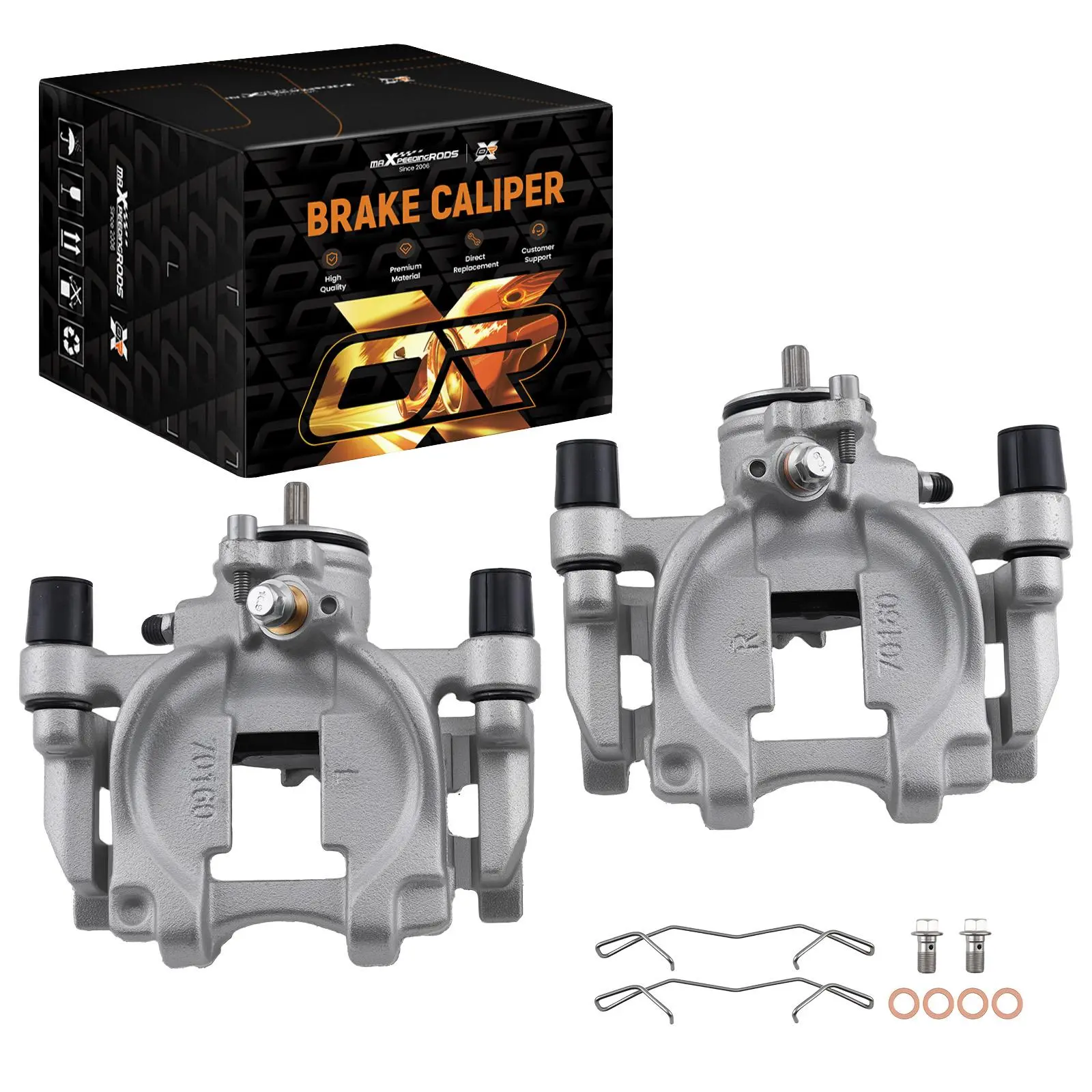 MAXPEEDINGRODS Rear Left-Right Brake Calipers Pair Set with Braking & Clamping Functions, Compatible with Ford Fusion 2013-20, Lincoln Continental