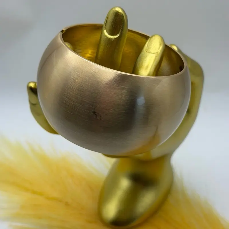 Can’t be played Large Cuff Bangle ~Brushed Gold Can’t be played Large Cuff Bangle ~Brushed Gold