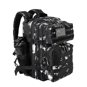 25L Tactical Backpack GYM Bag with Multiple Compartments & Water Bottle Holder for Workouts Hikes Camping Trips