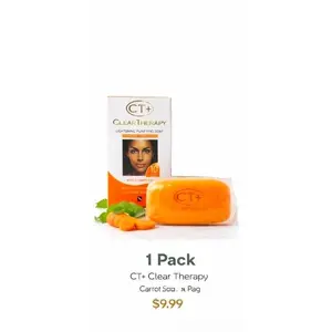 CT+ Clear Therapy Carrot Soap 175g – Clarifying & Dark Spot Care Face and Body Soap