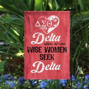Delta Girl Garden Flag, Sisterhood Yard Decor, Delta Sigma Theta Welcome House Flag, Sorority Decor