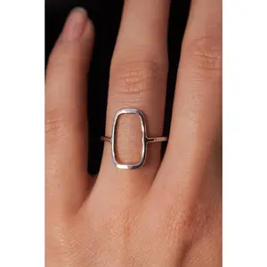 Rectangle Ring, Sterling Silver