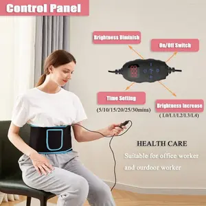 Wootshu Light Therapy Belt, Infrared Light Therapy Wrap, Body Heating Pad with Timer, Suitable for Back Shoulder Waist, Unisex