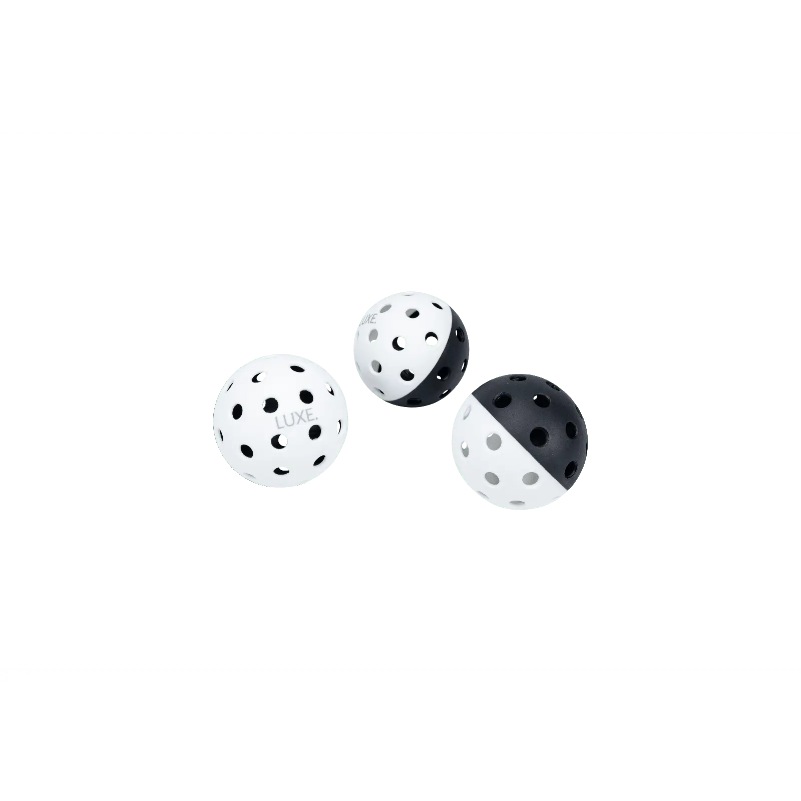 Black & White Pickleballs - Pack of 3