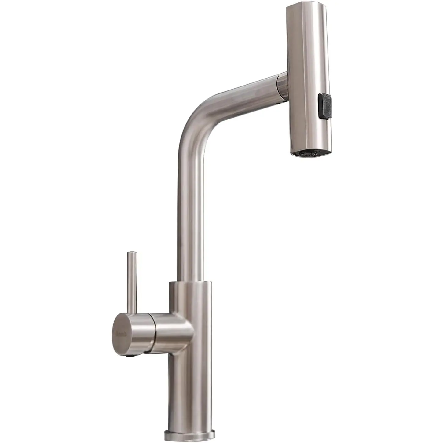 Waterfall Kitchen Faucet with Pull Down Sprayer, Modern Single Handle Single Hole Stainless Steel Kitchen Sink Faucets 3 Modes(Sweep/Stream/Waterfall),Brushed Nickel