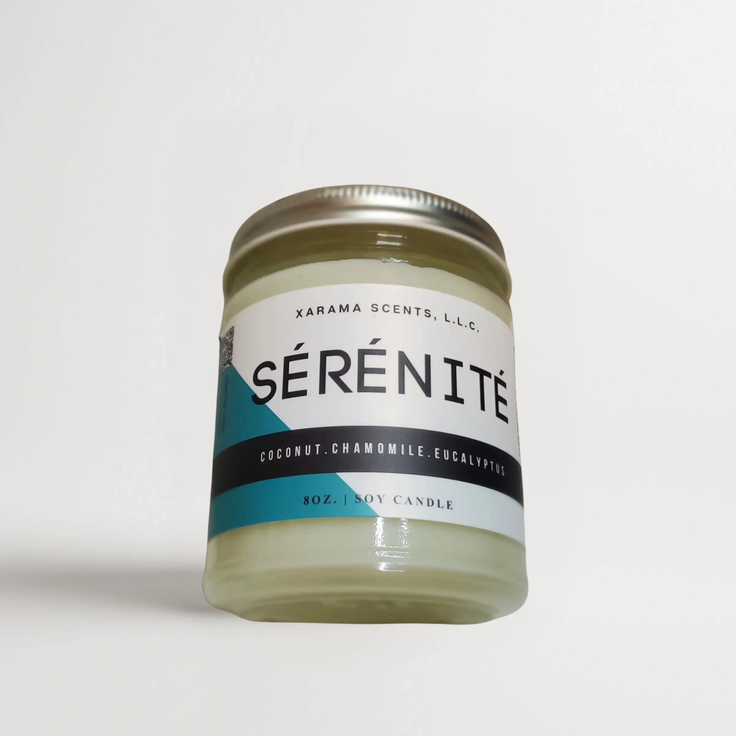Xarama Scents Sérénité Lavender-Chamomile Scented Candle Handmade with Natural Soy Wax Reusable Glass Jar Eco-Friendly 100% Phthalate-Free 12oz