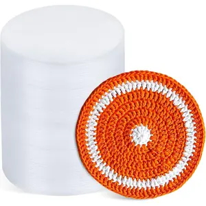 Plastic Mesh Canvas Sheets, 100 Pcs Circle Plastic Mesh Sheets 4.5" Plastic Canvas for Embroidery, Acrylic Yarn Crafting, Knitting Project, DIY Craft