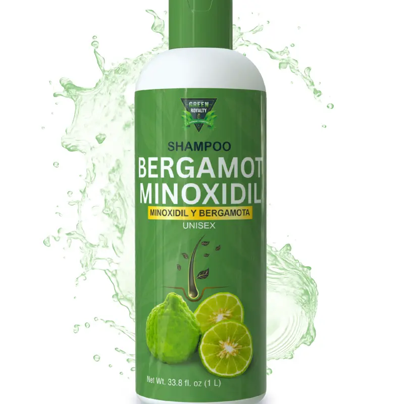 Green Royalty Minoxidil Bergamot 1L Unisex Adults Shampoo & Conditioner Set - Natural Cleansing Haircare, Nourishing Volumizing Shampoo, Hair Loss Solution, Thickening for Any Hair Type, Growth Promoter, Cleanser, Hair Thickening Shampoo