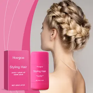 Hoegoa Wax Wand Curly Dreadlocks Styling Broken Hair Care Fluffy Shine Moisturizing Portable Wax Wand Gel Haircare Sleek Stick Plum Oil Aloe Aloe Vera