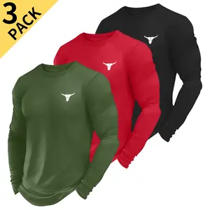 Men’s long-sleeve athletic workout shirt — breathable quick-dry gym top for training and everyday wear; activewear fitness apparel; athletic-style activewear