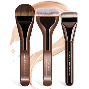 Maange 3-Piece Makeup Brush Set, Foundation Brushes, Professional Cosmetic Tools, Essential Beauty Essentials, Perfect for Daily Use