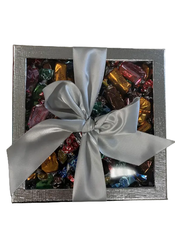 Nuts To You Foil-Wrapped Assorted Toffee Candy Snack Gift Set - 1.5 lbs, Chocolate, Raspberry, Maple, Vanilla Flavors, Ambient (Room Temp Friendly) Dessert for Gifting