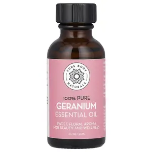 Pure Body Naturals 100% Pure Essential Oil, Geranium, 1 fl oz (30 ml)