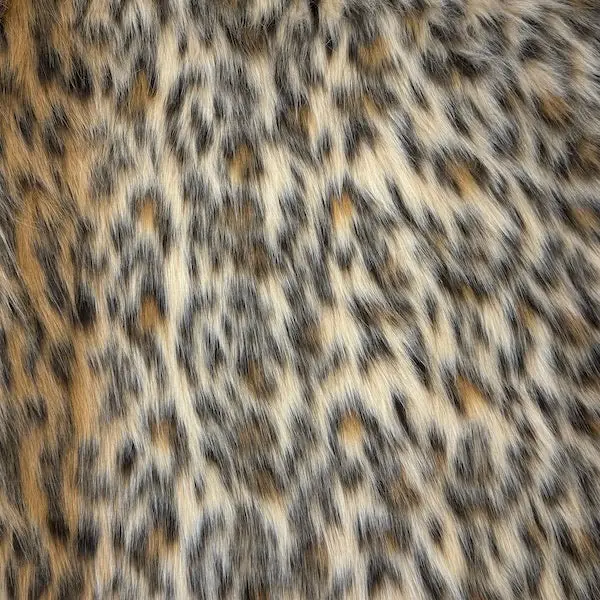 Leopard Print Faux Fur Fabric