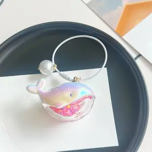 1PC Whale Pendant Keychain for Bags Backpack Pendant Ocean Couple Bag Charms Bag Accessories