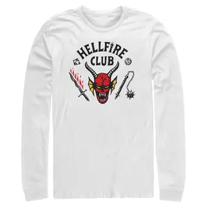 Men's Stranger Things Welcome to the Hellfire Club Long Sleeve Shirt