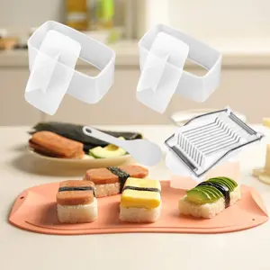 Non-Stick Rectangular Sushi Mold Set – DIY Rice Ball & Sushi Maker Tool for Beginners – Reusable Sushi Shaping Kit for Bento Boxes, Easy Kitchen Accessories for Making Breakfast