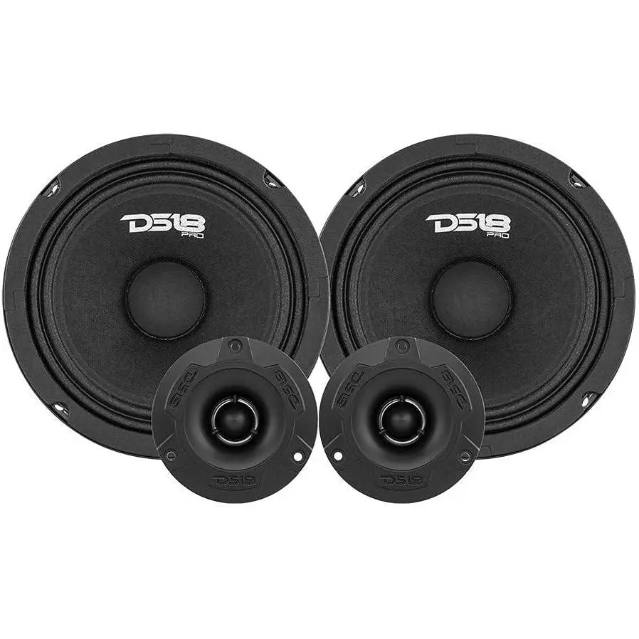 DS18 PRO-GM8.4PK Loudspeaker and Tweeter Package Including a Pair of PRO-GM8.4 + a Pair of PRO-TW1X/BK