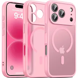 Magnetic Matte Frosted Translucent iPhone 17/17 Pro/17 Pro Max/17 AIR Case, Upgraded Full Camera Protection Cover, MagSafe-Compatible Protective Casing, Shockproof, Anti-Scratch, Slim Fit, Military-Grade Phone Accessory