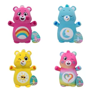 Soft Squishy Care Bear Bundle Soft Bears Plush 4PC for Kids and Adults Sensory Toy Ultra-Soft Velvety Fabric Huggable Pastel Aesthetic Cozy-Vibe Lover 6 Inch Height