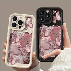 Pink Rose, Easy to Hold, Durable and Fashionable, High-Quality Protective Phone Case, Suitable for iPhone 16/15/14/13/12/11/X/7/6 and Other Series, Black and White Background, Shockproof, Lightweight, TPU Material.
