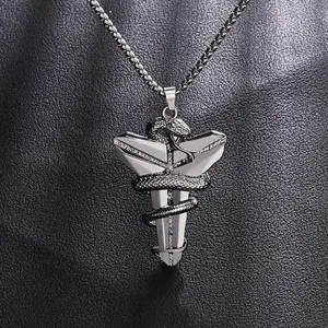 Basketball Fan Commemorative Necklace Pendant Black Mamba Cross Necklace Perfect Jewelry for Men and Women