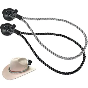 Cowboy Hat Holder for  &  - 2-Pack Suction Cup Hat Rack, Universal Hat Mount for Windshield/Dash, Durable Lariat Rope Design (No Tools Needed)