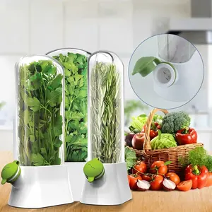 Herb Vegetable Storage Box, Plastic Food Storage, Dustproof Anti-Pressure Eco-Friendly Design, Keeps Food Fresh Longer, Kitchen Fridge Organizer, Home Food Storage
