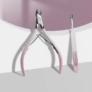 2-Piece Nail Care Tool Set, Cuticle Clipper & Pusher, Stainless Steel Material, Perfect for Manicure & Pedicure, Single Item Pack