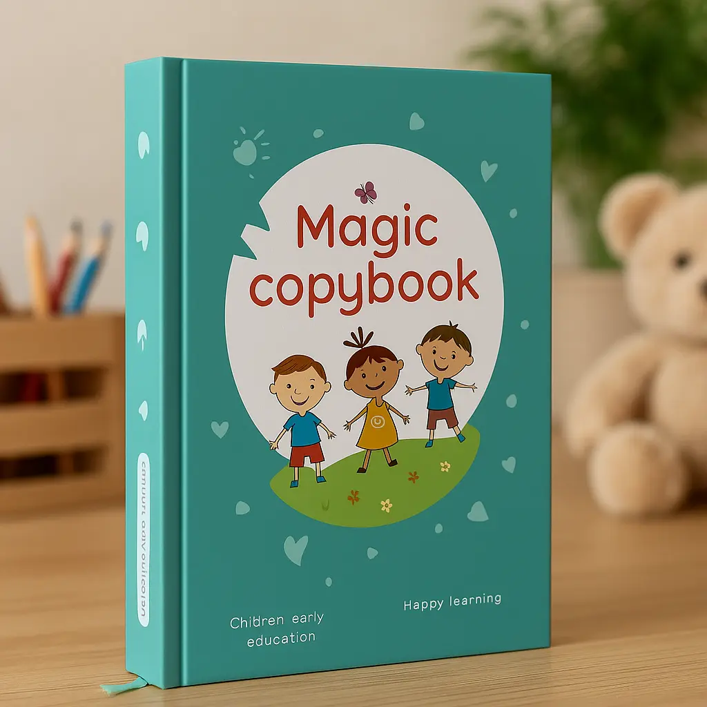Magic Copybook 5 Count Children's Early Education Practice Writing Copybook Ages 3+ Reusable with 2 Pens and 20 ink refills  Alphabet Number Addition Drawing Multiplication Subtraction