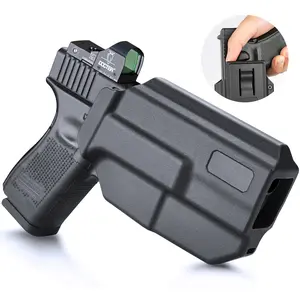 WARRIORLAND Thumb Release & Optic Cut OWB Holster fit Glock19 gen6, G19/19X/26/44/45 Gen(1-5)&G23/32 Gen(3-4) ,Shadow Systems MR920,Right hand