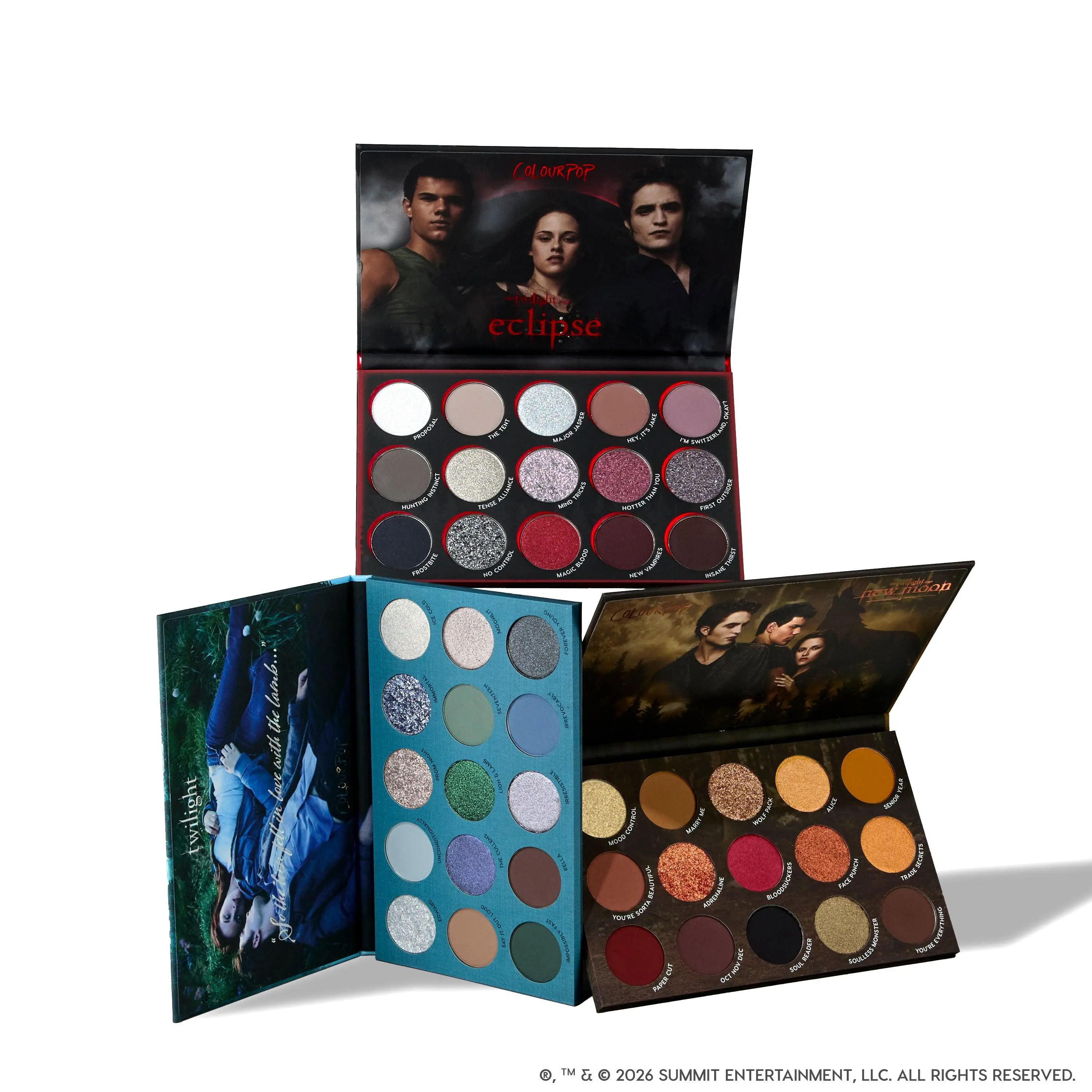 ColourPop x The Twilight Saga Eclipse Forever Eyeshadow Palette Set - 3 Limited Edition Palettes with 45 Shades & 5 Finishes for Vampy Looks ColourPop x The Twilight Saga Eclipse Forever Eyeshadow Palette Set - 3 Limited Edition Palettes with 45 Shades & 5 Finishes for Vampy Looks