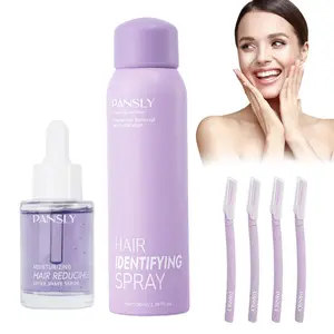 Hair Identifier Spray for Face Shaving Dermaplaning Tool Skin Body Dermaplaning Spray for Women with 4Face Razor for Face Shaver Hair Removal Kit Excess Hair Dermaplane Razor for Women Face