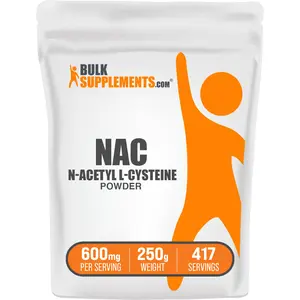 BulkSupplements - NAC N-Acetyl L-Cysteine Powder - Antioxidant - Liver Health - 100g-1kg - 600mg per Serving