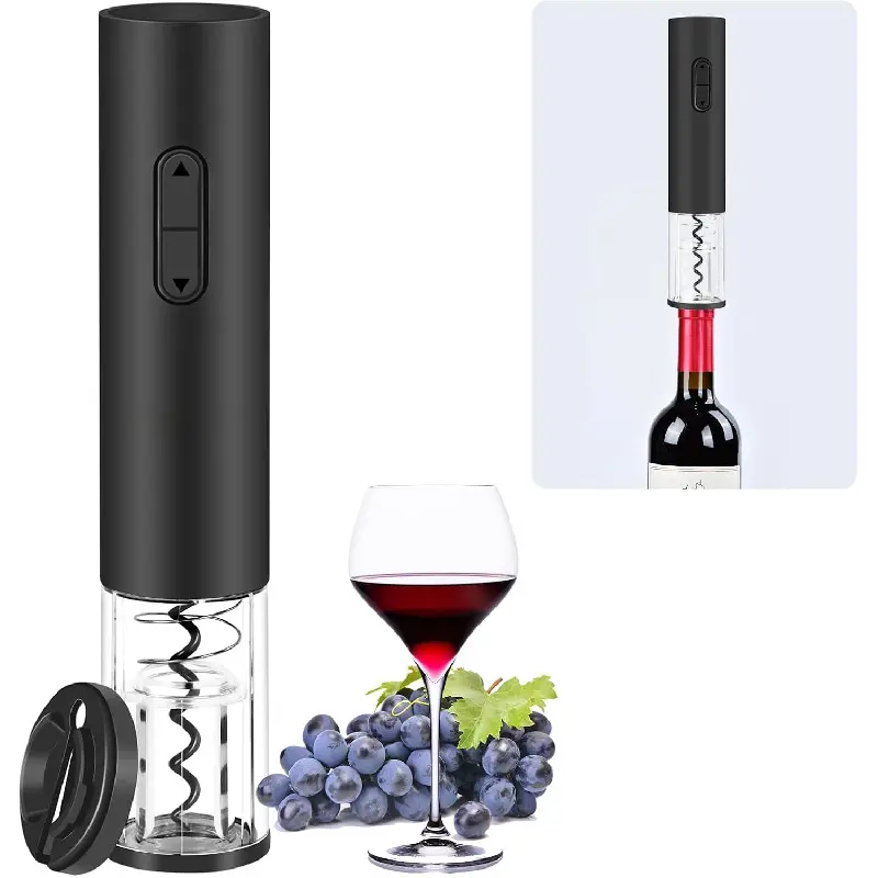 Electric Wine Opener, Automatic Corkscrew with Foil Cutter, Cool Home Kitchen Gadget, Wine Accessory for Wine Lovers, House Warming Gift, Party Bar