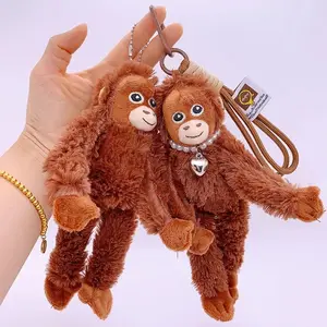 Cute Little Monkey Pendant Plush Doll Animal Hanging Plushies Doll Bag Pendant Soft Stuffed Backpack Keychain Plush Dolls