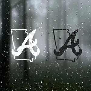 Atlanta Warriors Vinyl Sticker Georgia State Graphic Decal for Car Doors Windows Laptops Bags Furniture Bumpers, Durable Adhesive Material