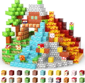 Summer Spring Gift 100PCS 0.8in Magnetic Blocks, Building Blocks Cubes for Kids Age 4-8, Magnetic Tiles for Toddler STEM Sensory, Magnetic Toys for Boys & Girls Age 3 4 5