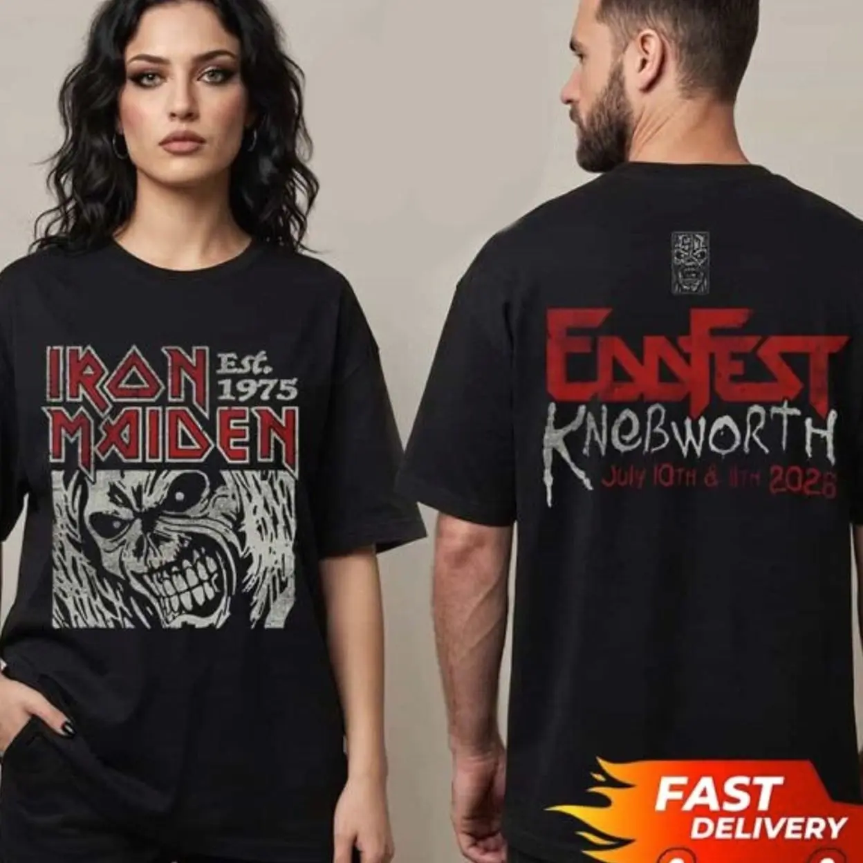 Iron Maiden EddFest 2026 Run For Your Lives 2026 Exclusive Tee Killers Eddfest At Knebworth On July 10 11 2026 Unisex T Shirt Two Sided JX0