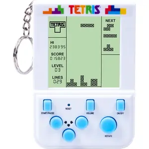 Tetris Keyring Handheld Arcade Game – Officially Licensed Mini Retro Console with LCD Screen, Sounds & 2 Game Modes – Portable Classic Puzzle Toy, Travel Gift, Retro Gamer. Officially Licensed.