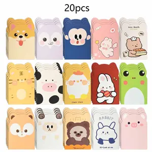 20 Mini Notebooks, Random Cute Animal Design, Bulk Pack, Christmas Office Gift, Student Classroom Prize, University Ruled Pages, Student Essentials
