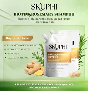 [Buy 1 Get 1 Free] SKUPHI Rosemary Biotin Shampoo For Hair Growth,Fall Hair Loss Treatment Shampoo,Oil Control Anti Dandruff,Strengthen Scalp with Hydrolyzed Keratin,8.45 fl.oz Haircare Repair
