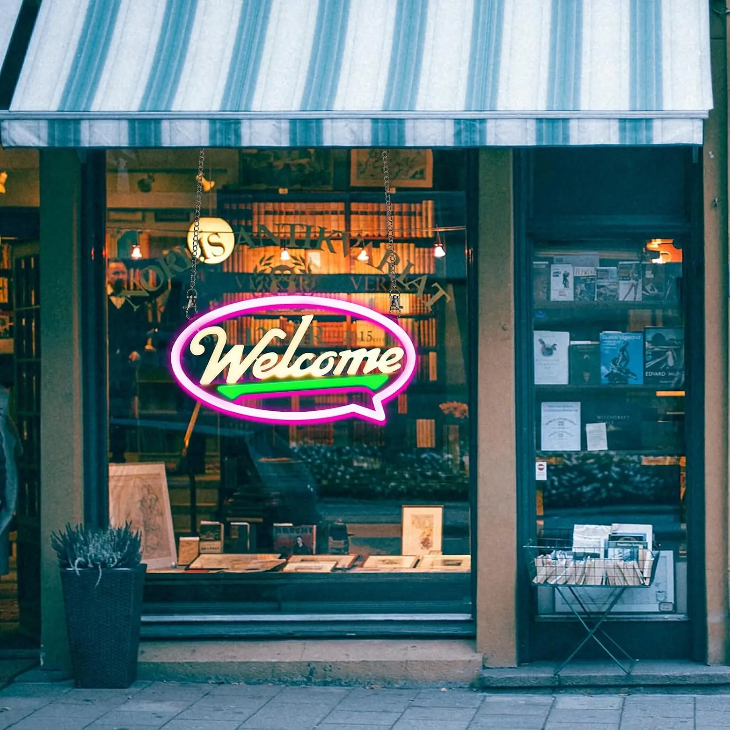 Indoor LED Neon Open Sign for Business, 16.9"x8.7" Home Improvement Decoration Light with 4 Brightness Adjust Levels, 5 Lighting Modes, No-Drill Installation, USB Power Supply
